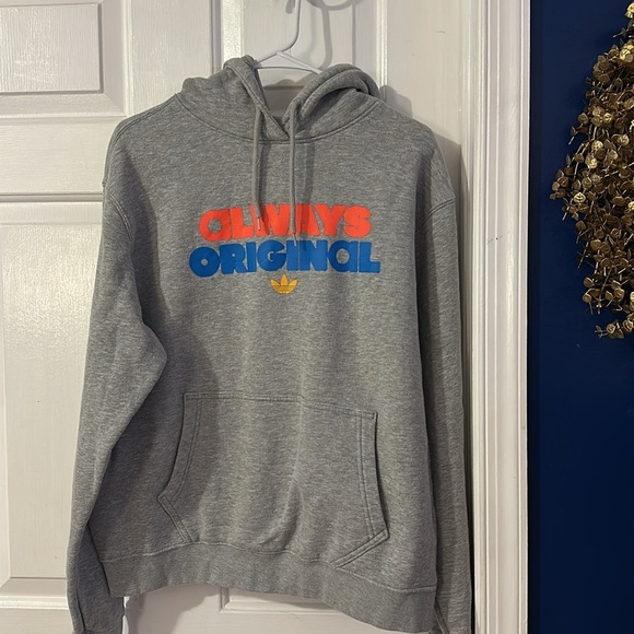 Women’s Gray Adidas Fleece Lined Always Original Hoodie Size Medium - Picture 2 of 8